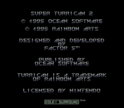 Super Turrican 2 (USA) (Beta 2) demo